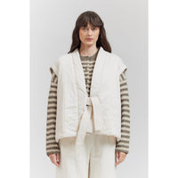 KNIT VEST | PADDED-Jackets & Sweaters-THERE-ELSEWHERE-SMALL-OAT-Coriander