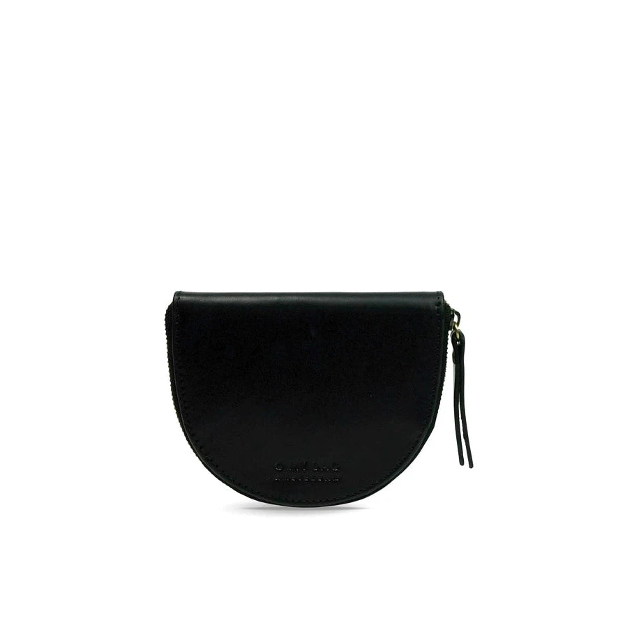 LAURA COIN PURSE | BLACK CLASSIC LEATHER-Bags & Wallets-OH MY BAG-Coriander