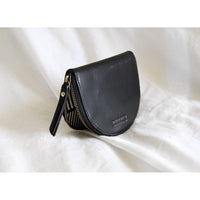 LAURA COIN PURSE | BLACK CLASSIC LEATHER-Bags & Wallets-OH MY BAG-Coriander