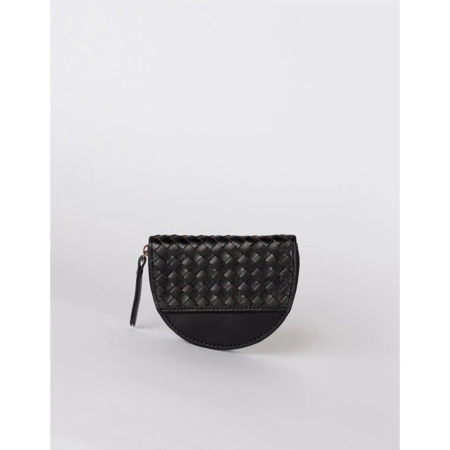 LAURA COIN PURSE | BLACK WOVEN CLASSIC-Bags & Wallets-OH MY BAG-Coriander