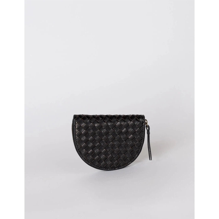 LAURA COIN PURSE | BLACK WOVEN CLASSIC-Bags & Wallets-OH MY BAG-Coriander