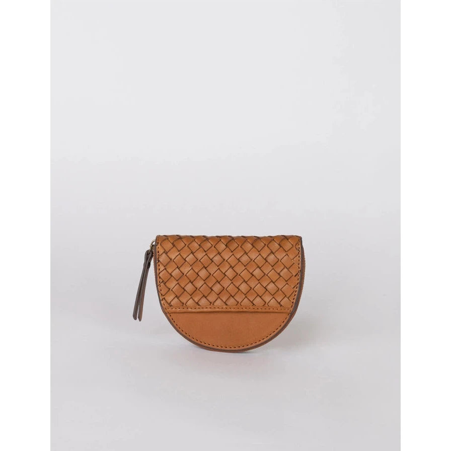 LAURA COIN PURSE | COGNAC WOVEN CLASSIC-Bags & Wallets-OH MY BAG-Coriander