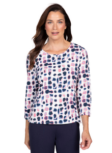 LAYERING TEE | DOT 3/4 SLEEVE-Top-OLIVIA-SMALL-AZALEA-Coriander