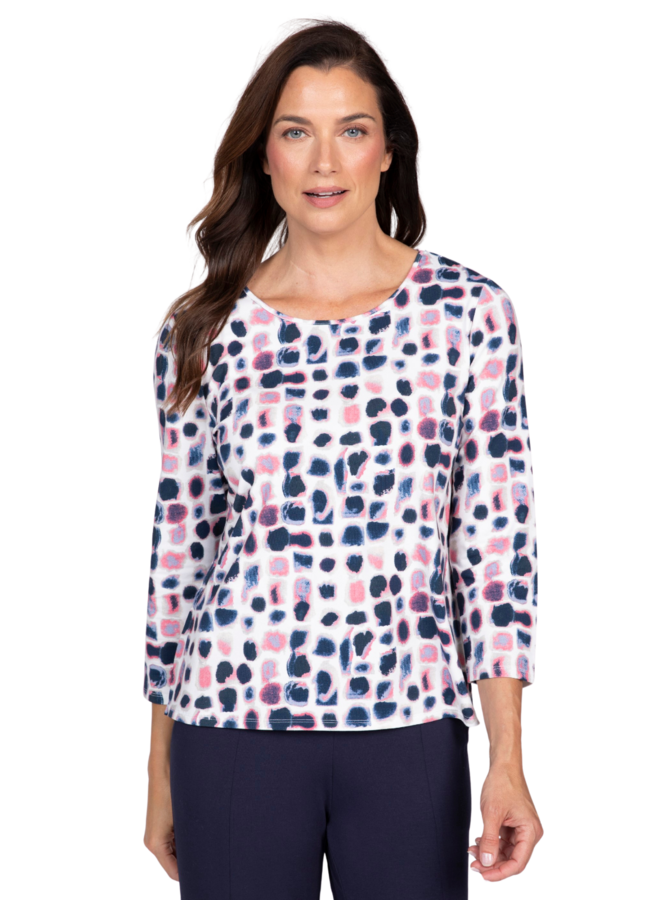 LAYERING TEE | DOT 3/4 SLEEVE-Top-OLIVIA-SMALL-AZALEA-Coriander