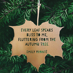 LEAF GARDEN ORNAMENT | EVERY LEAF SPEAKS BLISS TO ME...-Home Decor-A BLACKBIRD SANG-Coriander
