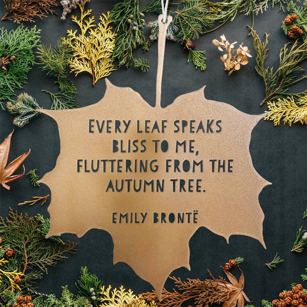 LEAF GARDEN ORNAMENT | EVERY LEAF SPEAKS BLISS TO ME...-Home Decor-A BLACKBIRD SANG-Coriander