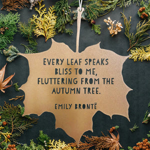 LEAF GARDEN ORNAMENT | EVERY LEAF SPEAKS BLISS TO ME...-Home Decor-A BLACKBIRD SANG-Coriander