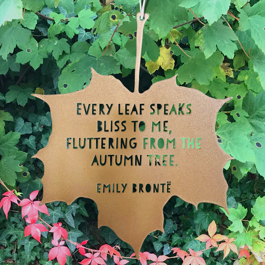 LEAF GARDEN ORNAMENT | EVERY LEAF SPEAKS BLISS TO ME...-Home Decor-A BLACKBIRD SANG-Coriander