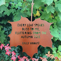 LEAF GARDEN ORNAMENT | EVERY LEAF SPEAKS BLISS TO ME...-Home Decor-A BLACKBIRD SANG-Coriander