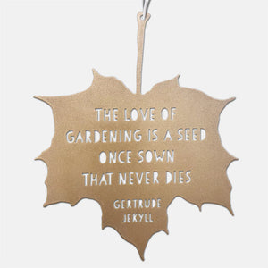 LEAF GARDEN ORNAMENT | THE LOVE OF GARDENING...-Home Decor-A BLACKBIRD SANG-Coriander