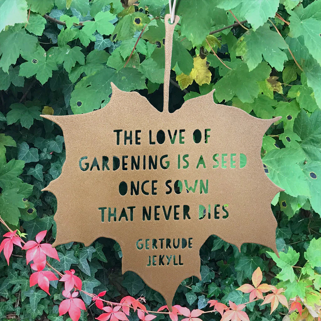LEAF GARDEN ORNAMENT | THE LOVE OF GARDENING...-Home Decor-A BLACKBIRD SANG-Coriander