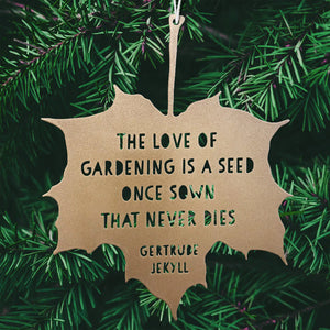 LEAF GARDEN ORNAMENT | THE LOVE OF GARDENING...-Home Decor-A BLACKBIRD SANG-Coriander