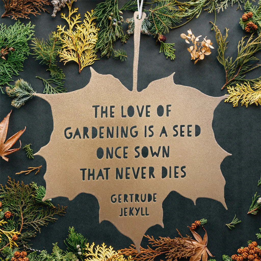 LEAF GARDEN ORNAMENT | THE LOVE OF GARDENING...-Home Decor-A BLACKBIRD SANG-Coriander