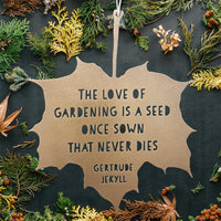 LEAF GARDEN ORNAMENT | THE LOVE OF GARDENING...-Home Decor-A BLACKBIRD SANG-Coriander