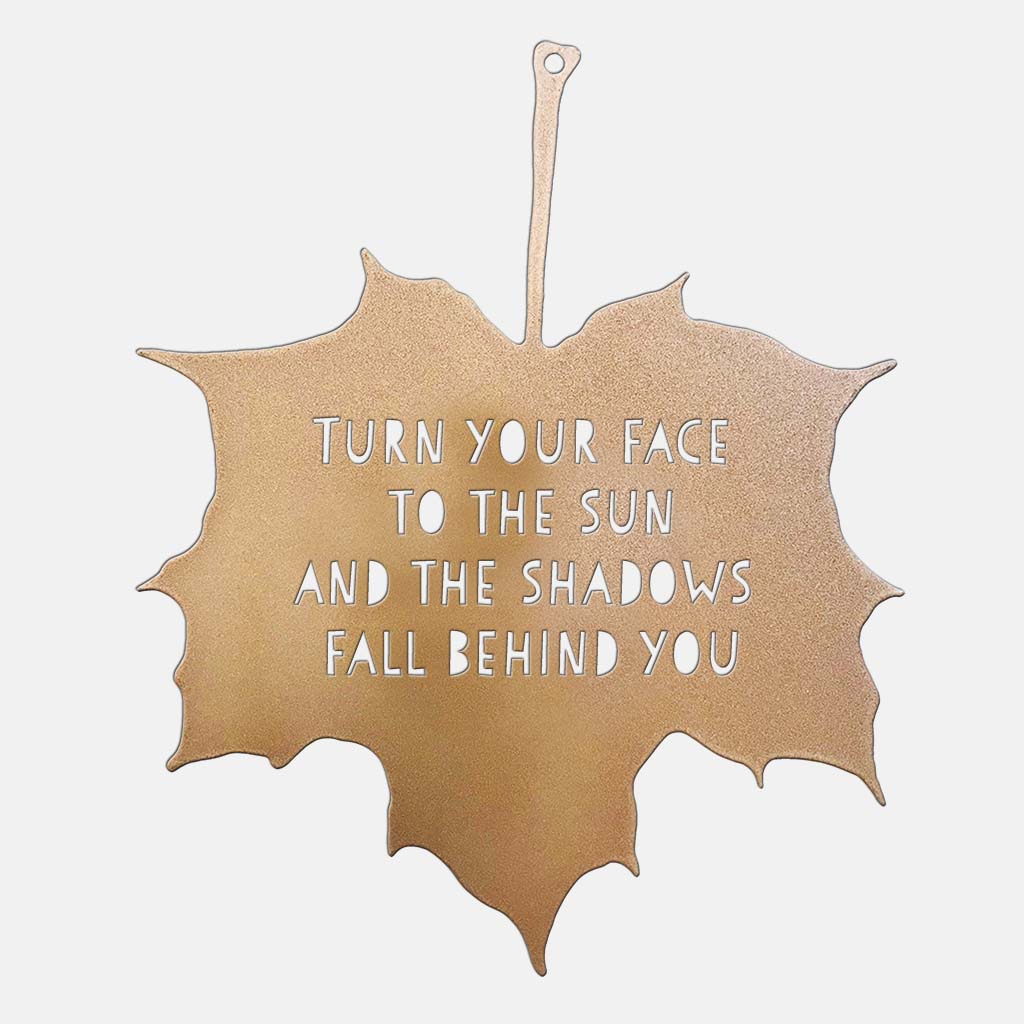 LEAF GARDEN ORNAMENT | TURN YOUR FACE TO THE SUN-Home Decor-A BLACKBIRD SANG-Coriander