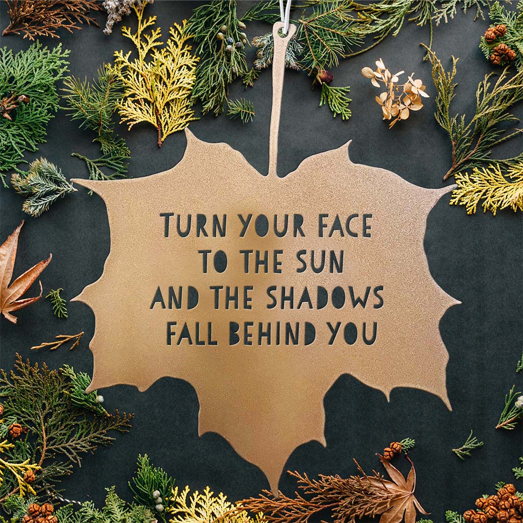 LEAF GARDEN ORNAMENT | TURN YOUR FACE TO THE SUN-Home Decor-A BLACKBIRD SANG-Coriander
