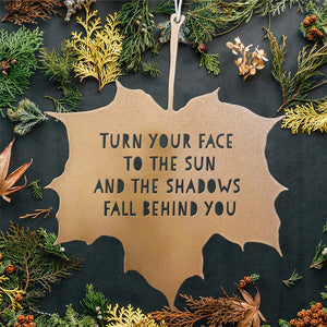 LEAF GARDEN ORNAMENT | TURN YOUR FACE TO THE SUN-Home Decor-A BLACKBIRD SANG-Coriander