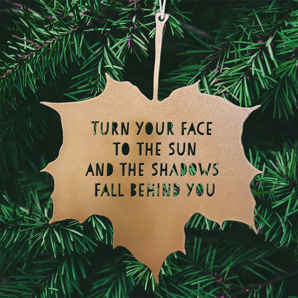 LEAF GARDEN ORNAMENT | TURN YOUR FACE TO THE SUN-Home Decor-A BLACKBIRD SANG-Coriander