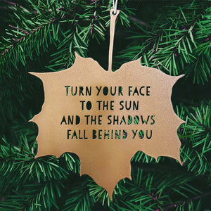 LEAF GARDEN ORNAMENT | TURN YOUR FACE TO THE SUN-Home Decor-A BLACKBIRD SANG-Coriander