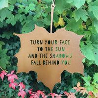 LEAF GARDEN ORNAMENT | TURN YOUR FACE TO THE SUN-Home Decor-A BLACKBIRD SANG-Coriander