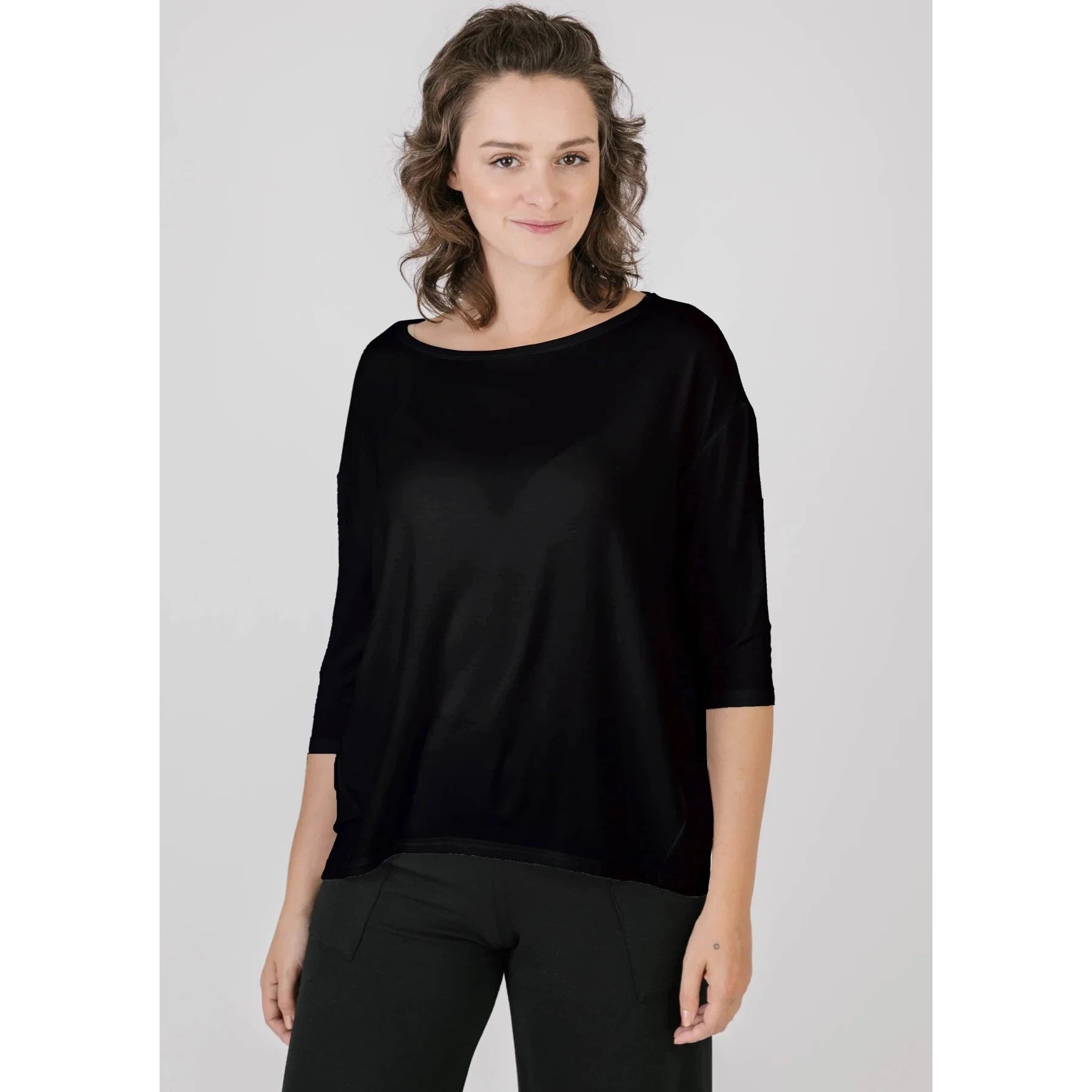 LEISURE TEE-Tops-SHANNON PASSERO-XSMALL-Black-Coriander