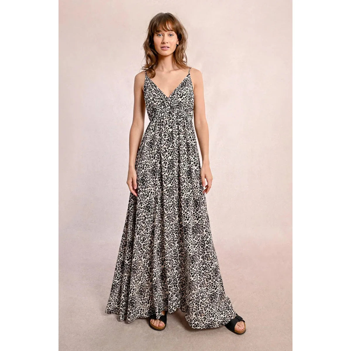 LEOPARD PRINT MAXI DRESS-Dress-MOLLY BRACKEN-Coriander