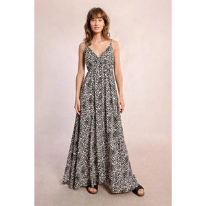 LEOPARD PRINT MAXI DRESS-Dress-MOLLY BRACKEN-Coriander