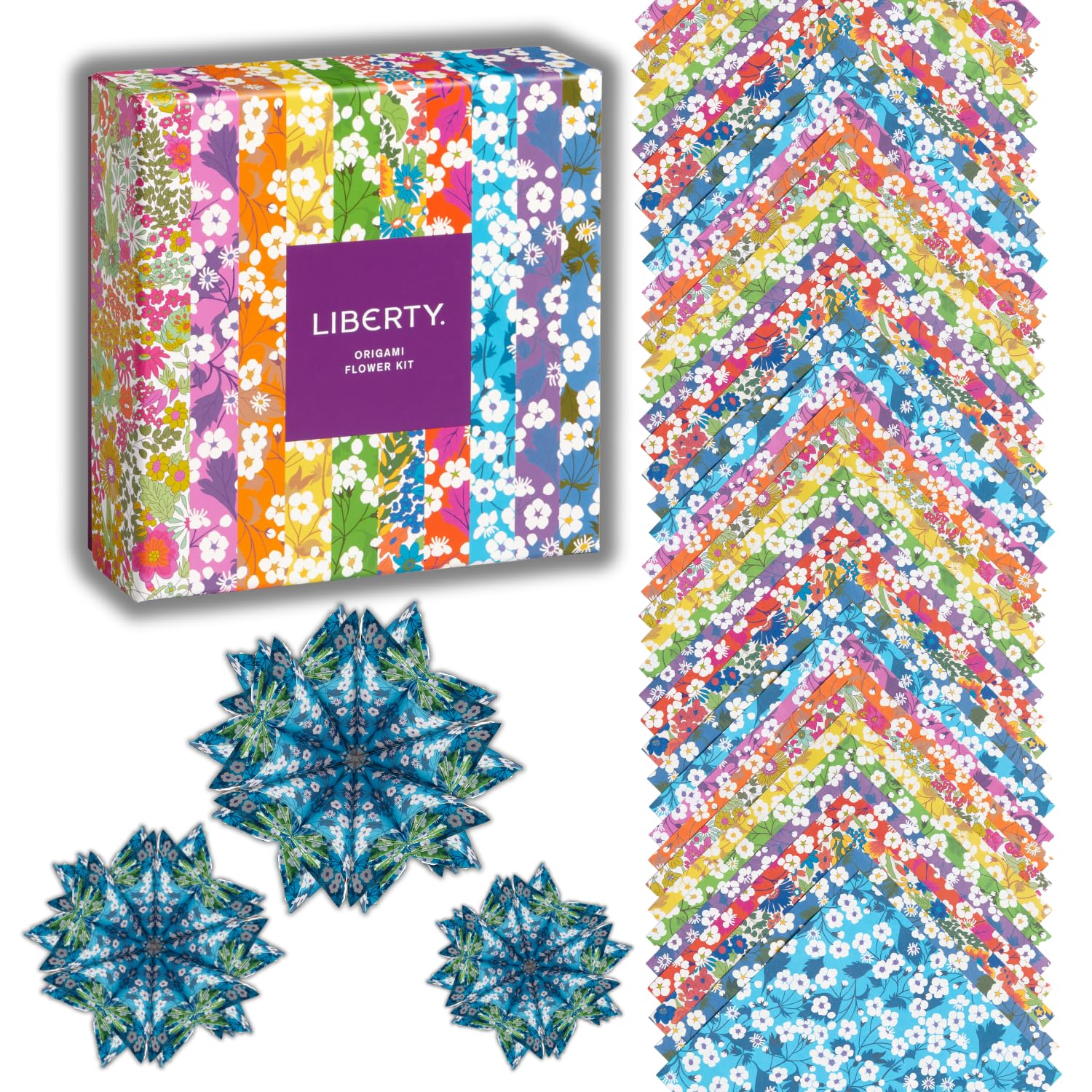 LIBERTY CLASSIC FLORAL ORIGAMI KIT-Fun and Games-RAINCOAST-Coriander