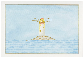 LIGHTHOUSE BOXED NOTECARD SET-Books & Stationery-PETER PAUPER PRESS-Coriander