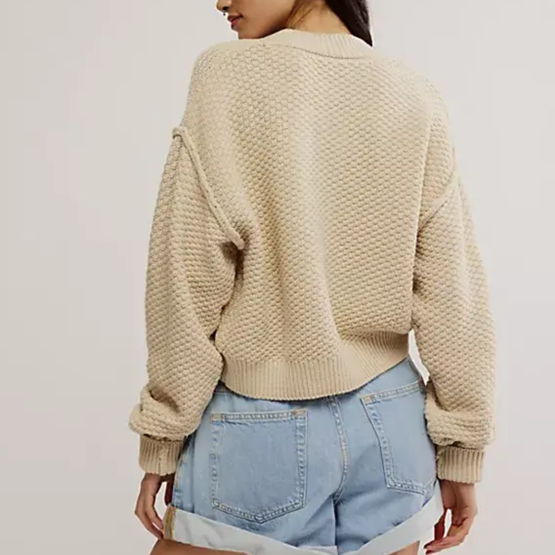 LILA CARDI-Jackets & Sweaters-FREE PEOPLE-Coriander