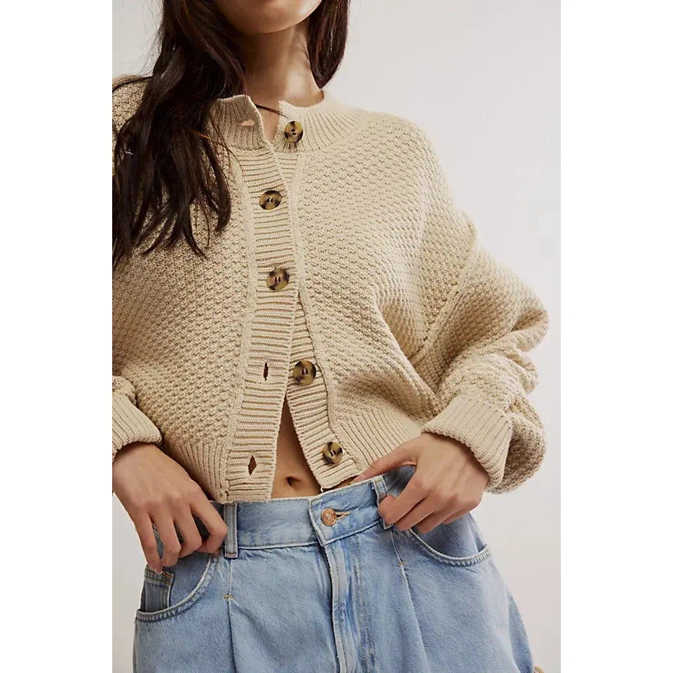 Free people saturday morning cardigan ivory clearance