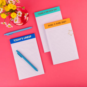 LINED NOTEPAD | DOES IT EVER END?-Books & Stationery-CHEZ GAGNE-Coriander