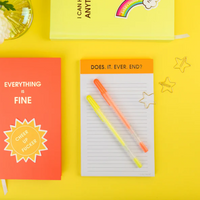 LINED NOTEPAD | DOES IT EVER END?-Books & Stationery-CHEZ GAGNE-Coriander