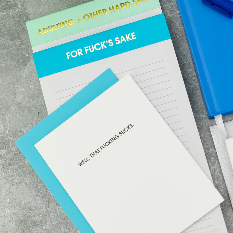 LINED NOTEPAD | FOR F*CK'S SAKE-Books & Stationery-CHEZ GAGNE-Coriander