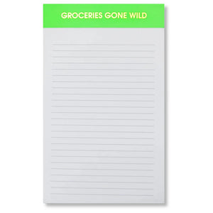 LINED NOTEPAD | GROCERIES GONE WILD-Books & Stationery-CHEZ GAGNE-Coriander