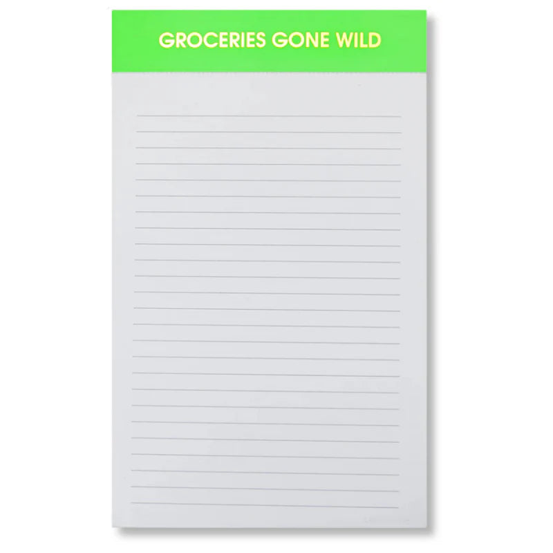 LINED NOTEPAD | GROCERIES GONE WILD-Books & Stationery-CHEZ GAGNE-Coriander