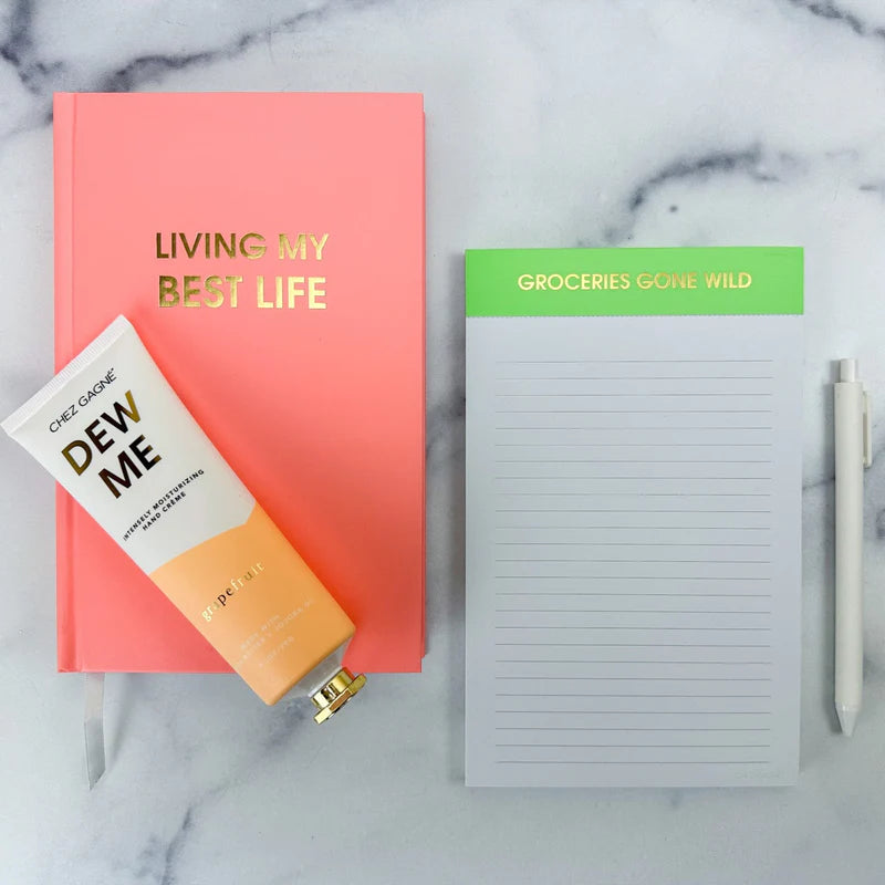 LINED NOTEPAD | GROCERIES GONE WILD-Books & Stationery-CHEZ GAGNE-Coriander