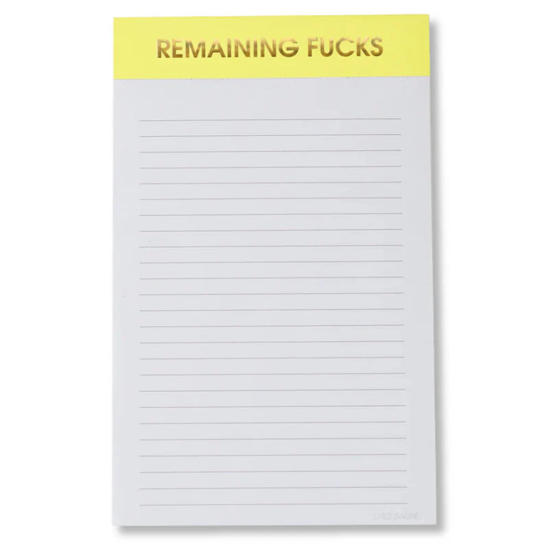 LINED NOTEPAD | REMAINING F*CKS-Books & Stationery-CHEZ GAGNE-Coriander