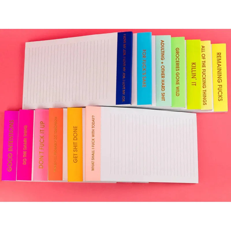 LINED NOTEPAD | REMAINING F*CKS-Books & Stationery-CHEZ GAGNE-Coriander