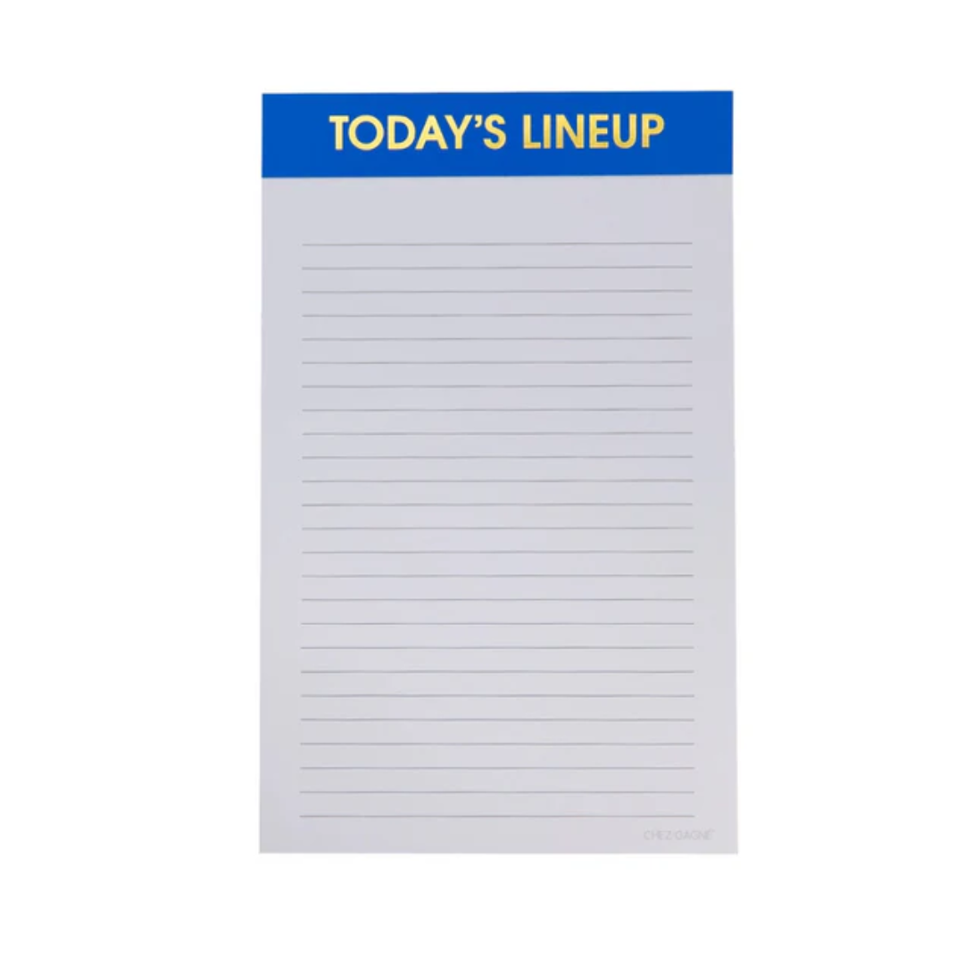 LINED NOTEPAD | TODAY'S LINE UP-Books & Stationery-CHEZ GAGNE-Coriander