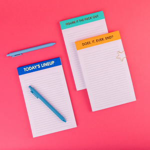 LINED NOTEPAD | TODAY'S LINE UP-Books & Stationery-CHEZ GAGNE-Coriander