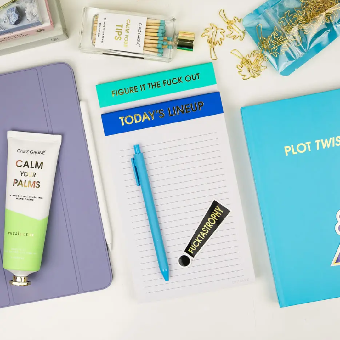 LINED NOTEPAD | TODAY'S LINE UP-Books & Stationery-CHEZ GAGNE-Coriander