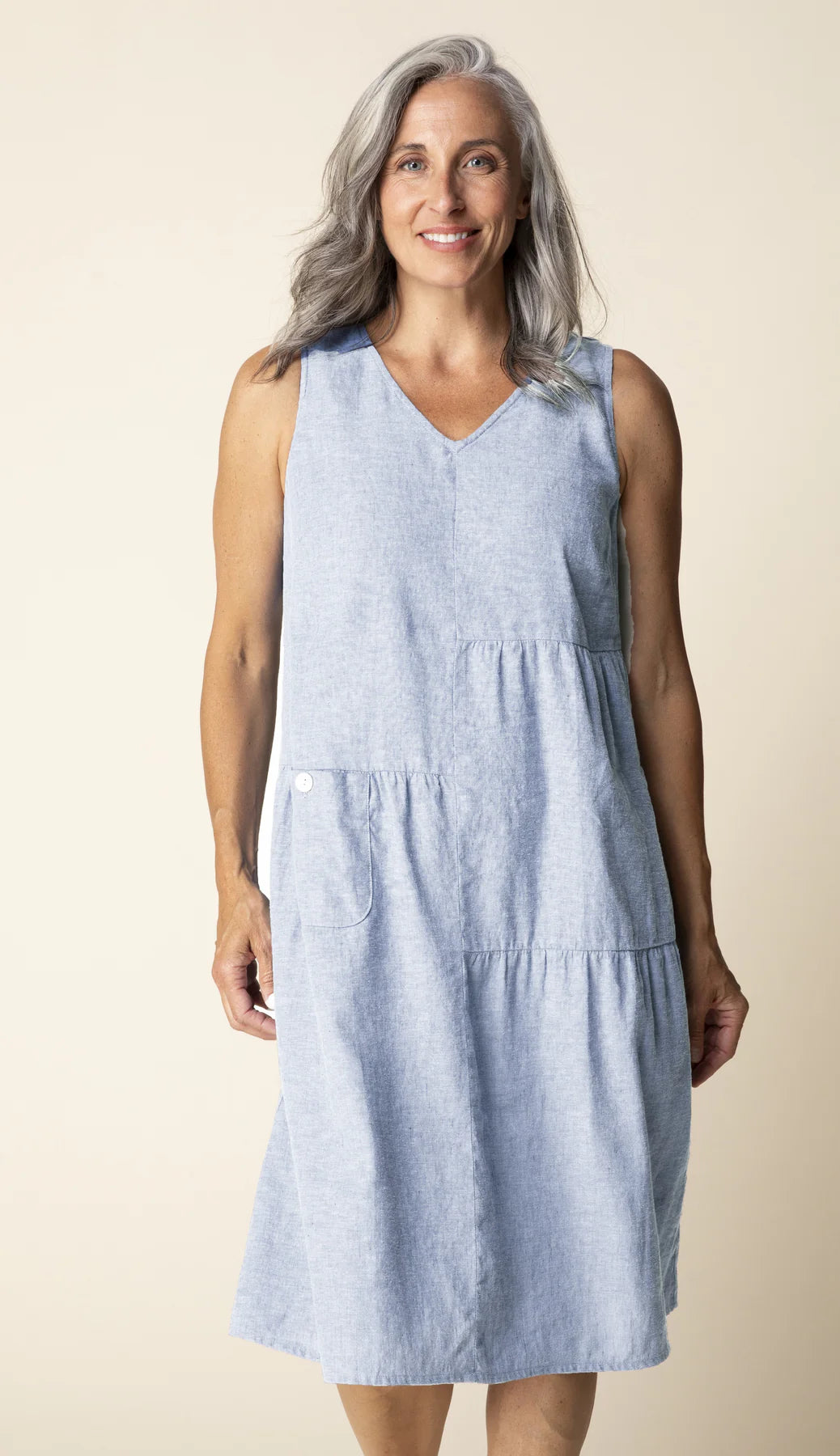 LINEN DRESS | MAYA-Dress-HABITAT-SMALL-CORNFLOWER-Coriander