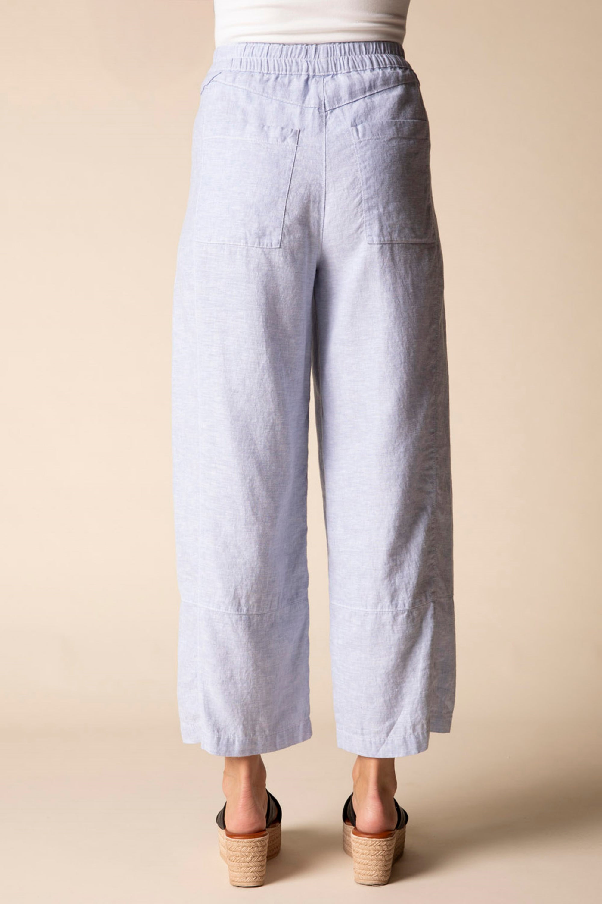 LINEN PANT | SEAMED CROP-Bottom-HABITAT-Coriander