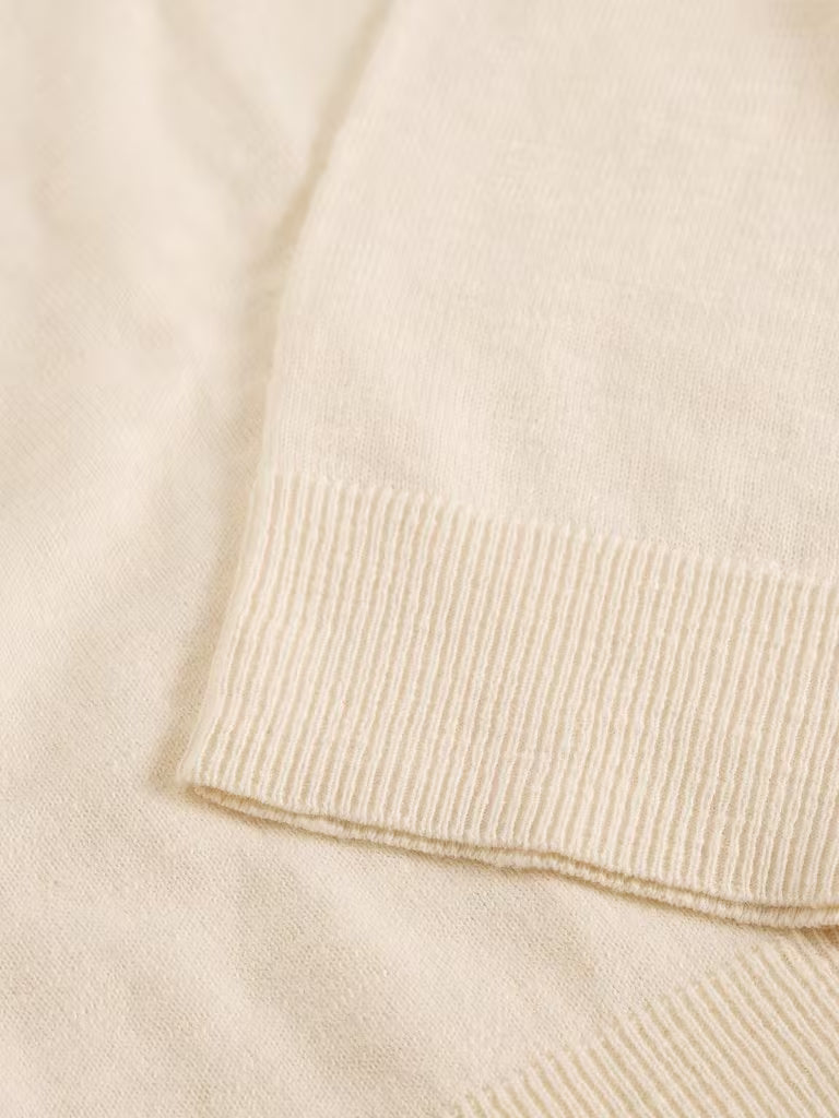 LINEN TEE | GINNI POLO-Top-WHITE STUFF-Coriander