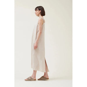 LINEN WORK DRESS-Dresses-GRADE AND GATHER-Coriander