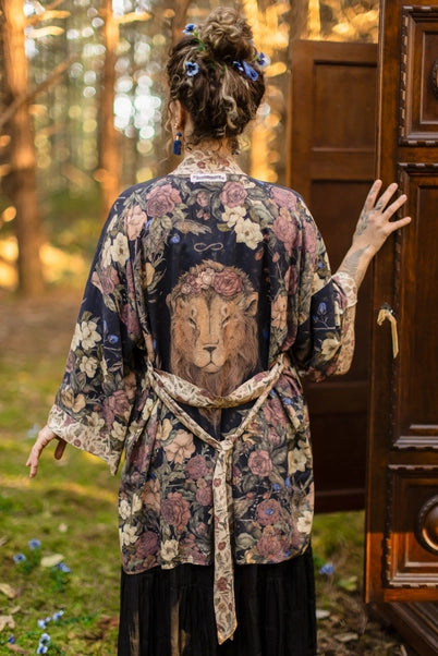 LIONHEART MATINEE DUSTER KIMONO | FLORALS & NARNIA-Jackets & Sweaters-MARKET OF STARS-Coriander