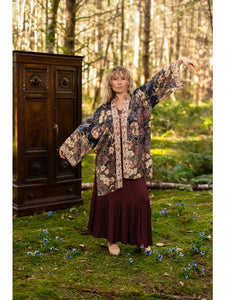 LIONHEART MATINEE DUSTER KIMONO | FLORALS & NARNIA-Jackets & Sweaters-MARKET OF STARS-Coriander