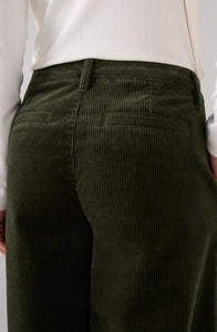 WIDE LEG CORDUROY TROUSER | MID-RISE CROP-Bottom-LIVERPOOL-Coriander