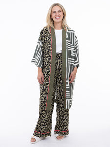 LONG CARDIGAN | AFTERNOON-Jackets & Sweaters-SHANNON PASSERO-ONE-ADVENTURE ANIMAL PRN-Coriander